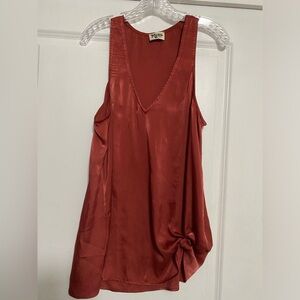 Mumu Satin Tunic V-Neck Tank